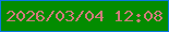 文字の大きさ：3、枠の色：0a77e1、背景の色：038c00、文字の色：d17b7c 無料ブログパーツのブログ時計