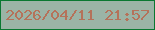 文字の大きさ：4、枠の色：0a7831、背景の色：9bb4a6、文字の色：b5725a 無料ブログパーツのブログ時計