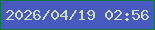 文字の大きさ：2、枠の色：0a7939、背景の色：4859bf、文字の色：cde0b9 無料ブログパーツのブログ時計