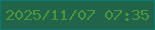 文字の大きさ：2、枠の色：0a7a77、背景の色：206449、文字の色：4c953e 無料ブログパーツのブログ時計