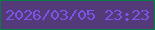 文字の大きさ：5、枠の色：0a7b46、背景の色：543a78、文字の色：7856e8 無料ブログパーツのブログ時計