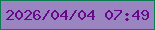 文字の大きさ：1、枠の色：0a7c4f、背景の色：9b85c1、文字の色：68088c 無料ブログパーツのブログ時計