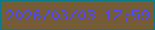 文字の大きさ：2、枠の色：0a7c89、背景の色：765c36、文字の色：4d49f1 無料ブログパーツのブログ時計