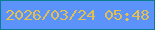 文字の大きさ：1、枠の色：0a7e90、背景の色：5b93fb、文字の色：e3bf4f 無料ブログパーツのブログ時計