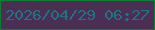 文字の大きさ：3、枠の色：0a8130、背景の色：4b2e54、文字の色：21737e 無料ブログパーツのブログ時計