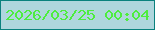 文字の大きさ：1、枠の色：0a817d、背景の色：afd6dd、文字の色：4ded3e 無料ブログパーツのブログ時計
