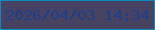 文字の大きさ：3、枠の色：0a8bc8、背景の色：474260、文字の色：1b3e8d 無料ブログパーツのブログ時計