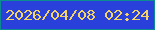 文字の大きさ：1、枠の色：0a8c91、背景の色：2941da、文字の色：f6d367 無料ブログパーツのブログ時計
