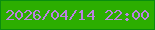 文字の大きさ：3、枠の色：0a8d0e、背景の色：2cae00、文字の色：bb81e0 無料ブログパーツのブログ時計