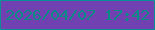 文字の大きさ：5、枠の色：0a8f94、背景の色：7140b1、文字の色：0a8c86 無料ブログパーツのブログ時計