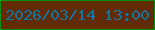 文字の大きさ：5、枠の色：0a9011、背景の色：612c05、文字の色：0e77a7 無料ブログパーツのブログ時計
