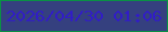 文字の大きさ：2、枠の色：0a9045、背景の色：35407f、文字の色：311dc5 無料ブログパーツのブログ時計