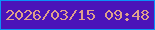文字の大きさ：5、枠の色：0a91f7、背景の色：4b13b9、文字の色：dea08b 無料ブログパーツのブログ時計
