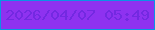 文字の大きさ：3、枠の色：0a93e5、背景の色：8e32f0、文字の色：7329e1 無料ブログパーツのブログ時計