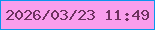 文字の大きさ：1、枠の色：0a96ed、背景の色：f99eec、文字の色：6e315f 無料ブログパーツのブログ時計