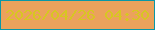 文字の大きさ：3、枠の色：0a97a6、背景の色：eba25c、文字の色：d7c622 無料ブログパーツのブログ時計