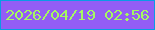 文字の大きさ：3、枠の色：0a9be5、背景の色：935df5、文字の色：a5f861 無料ブログパーツのブログ時計