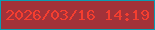 文字の大きさ：4、枠の色：0a9db2、背景の色：a33239、文字の色：f43e30 無料ブログパーツのブログ時計