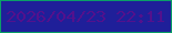 文字の大きさ：3、枠の色：0a9e67、背景の色：1f1f99、文字の色：53118d 無料ブログパーツのブログ時計