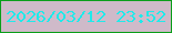 文字の大きさ：4、枠の色：0a9f1a、背景の色：cfbac9、文字の色：1feaea 無料ブログパーツのブログ時計