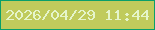 文字の大きさ：2、枠の色：0a9f6a、背景の色：c0cb5c、文字の色：e5f5cb 無料ブログパーツのブログ時計