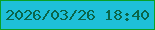 文字の大きさ：3、枠の色：0aa126、背景の色：1ec0d8、文字の色：0a6649 無料ブログパーツのブログ時計