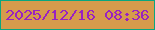 文字の大きさ：4、枠の色：0aa67f、背景の色：d69b4c、文字の色：9922c1 無料ブログパーツのブログ時計