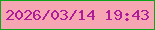 文字の大きさ：3、枠の色：0aa718、背景の色：f6a6b2、文字の色：ae1c98 無料ブログパーツのブログ時計