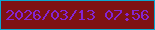 文字の大きさ：4、枠の色：0aa8cf、背景の色：7e1213、文字の色：8524d1 無料ブログパーツのブログ時計