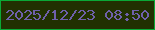 文字の大きさ：5、枠の色：0aa936、背景の色：213101、文字の色：6e60ab 無料ブログパーツのブログ時計