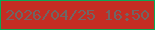 文字の大きさ：4、枠の色：0aa956、背景の色：c42d23、文字の色：6f6664 無料ブログパーツのブログ時計