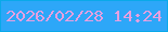 文字の大きさ：2、枠の色：0aa9e9、背景の色：2da7f8、文字の色：e5a0e1 無料ブログパーツのブログ時計