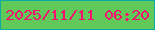 文字の大きさ：3、枠の色：0aaba2、背景の色：61c85a、文字の色：ff0e70 無料ブログパーツのブログ時計