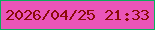 文字の大きさ：1、枠の色：0aae5d、背景の色：ea55b8、文字の色：8b0b07 無料ブログパーツのブログ時計