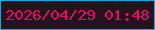 文字の大きさ：5、枠の色：0aaeec、背景の色：24131f、文字の色：e60b69 無料ブログパーツのブログ時計