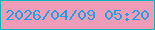 文字の大きさ：1、枠の色：0ab3b7、背景の色：ef9cb8、文字の色：23a0e2 無料ブログパーツのブログ時計