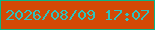 文字の大きさ：4、枠の色：0ab586、背景の色：d34905、文字の色：2fc2be 無料ブログパーツのブログ時計