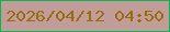 文字の大きさ：3、枠の色：0ab651、背景の色：c29c98、文字の色：976b0f 無料ブログパーツのブログ時計