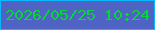 文字の大きさ：5、枠の色：0ab7fc、背景の色：4e63c3、文字の色：08d538 無料ブログパーツのブログ時計