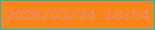 文字の大きさ：4、枠の色：0abcce、背景の色：fa851b、文字の色：eb8870 無料ブログパーツのブログ時計