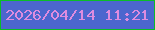 文字の大きさ：3、枠の色：0abd28、背景の色：4c66ce、文字の色：de8cdf 無料ブログパーツのブログ時計