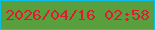 文字の大きさ：2、枠の色：0abfeb、背景の色：599f3e、文字の色：dd1c33 無料ブログパーツのブログ時計
