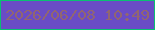 文字の大きさ：1、枠の色：0ac072、背景の色：6a4cc5、文字の色：916670 無料ブログパーツのブログ時計