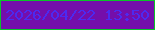 文字の大きさ：1、枠の色：0ac22a、背景の色：740eab、文字の色：4c2af0 無料ブログパーツのブログ時計
