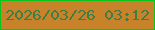 文字の大きさ：5、枠の色：0ac61c、背景の色：c8822a、文字の色：3f7d47 無料ブログパーツのブログ時計