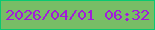 文字の大きさ：1、枠の色：0ac971、背景の色：78bd66、文字の色：a21bda 無料ブログパーツのブログ時計
