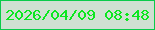文字の大きさ：2、枠の色：0acb4a、背景の色：cfe0d2、文字の色：0be71f 無料ブログパーツのブログ時計