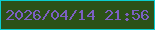 文字の大きさ：3、枠の色：0acdcf、背景の色：2b5118、文字の色：7c5fc2 無料ブログパーツのブログ時計
