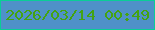 文字の大きさ：1、枠の色：0ace96、背景の色：4f91c8、文字の色：44a311 無料ブログパーツのブログ時計