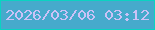 文字の大きさ：1、枠の色：0ad3c2、背景の色：46aacc、文字の色：cbc2f7 無料ブログパーツのブログ時計